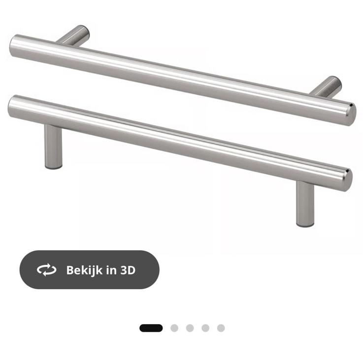 Set IKEA kallrör handgrepen, Ophalen of Verzenden, Zo goed als nieuw, Minder dan 50 cm, Minder dan 100 cm