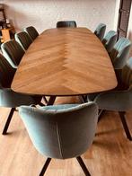 3 m.lange eettafel met visgraatmotief, Ophalen, 100 tot 150 cm, 200 cm of meer, Zo goed als nieuw