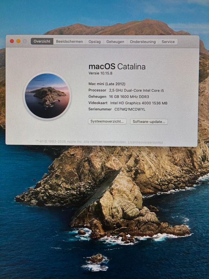 Mac Mini late 2012 met 16GB RAM, 240GB SSD en Apple display, Computers en Software, Apple Desktops, Gebruikt, Mac Mini, SSD, 2 tot 3 Ghz