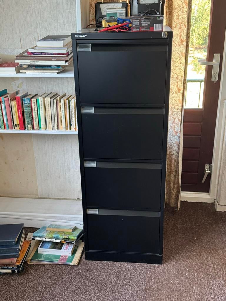 Bisley Stalen hangmappen en Archiefkast  Zwart, Ophalen, Minder dan 50 cm, Gebruikt, 100 tot 150 cm