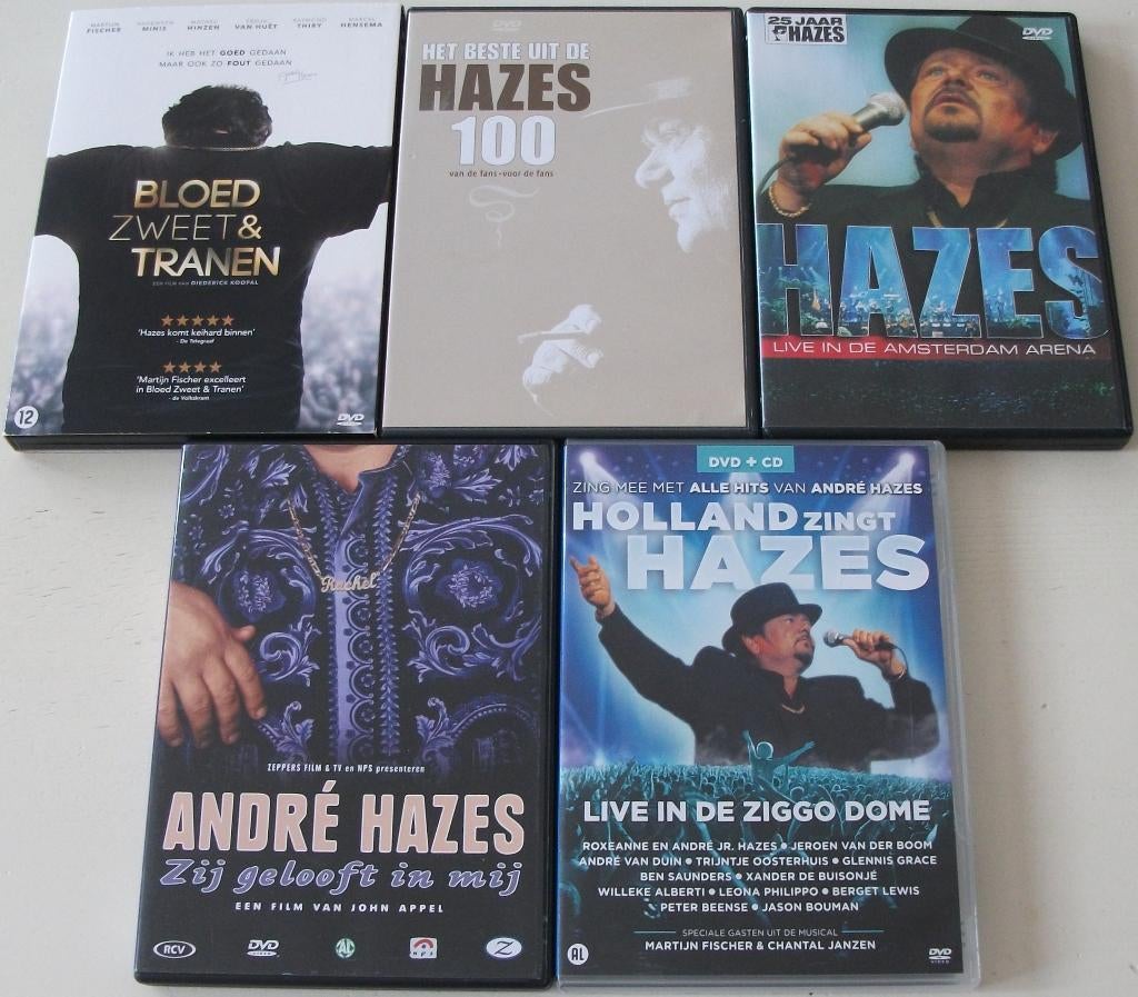 Dvd-Set *** ANDRÉ HAZES *** 5 stuks, Alle leeftijden, Ophalen of Verzenden, Zo goed als nieuw, Boxset