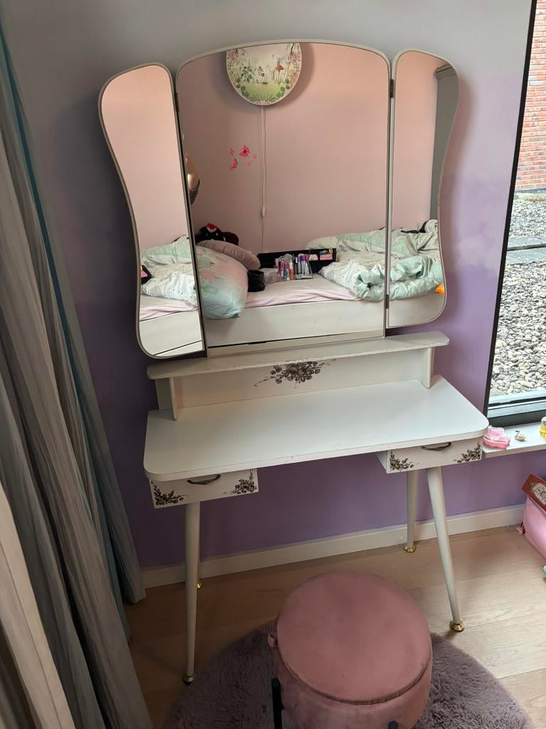 Vintage kaptafel kind, Huis en Inrichting, Tafels | Kaptafels, Ophalen, Gebruikt, 100 tot 150 cm, 50 tot 100 cm