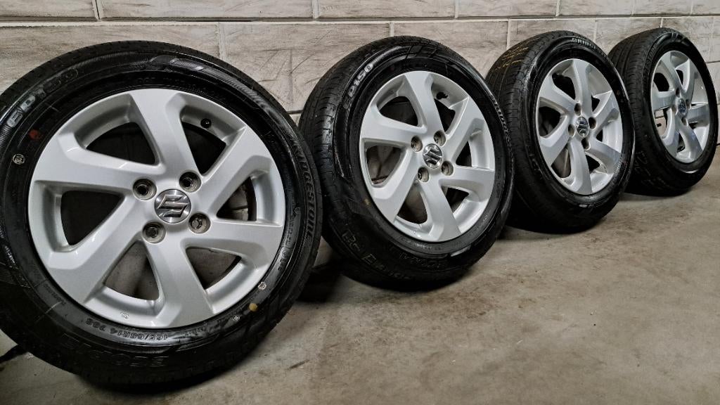 Lichtmetalen velgen Celerio Alto Swift Pixo YRV 165/65/14, 14 inch, Gebruikt, Banden en Velgen, Ophalen of Verzenden