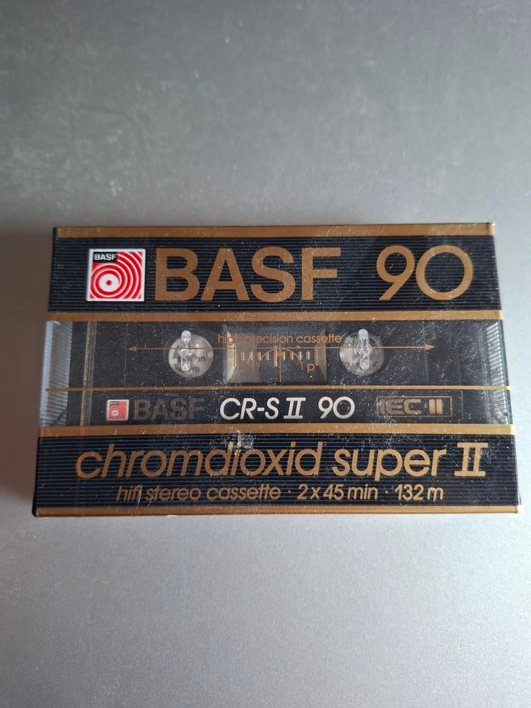 BASF Chromdioxid Super II 90 cassette, Cd's en Dvd's, Cassettebandjes, Ophalen of Verzenden, Nieuw in verpakking, Overige genres