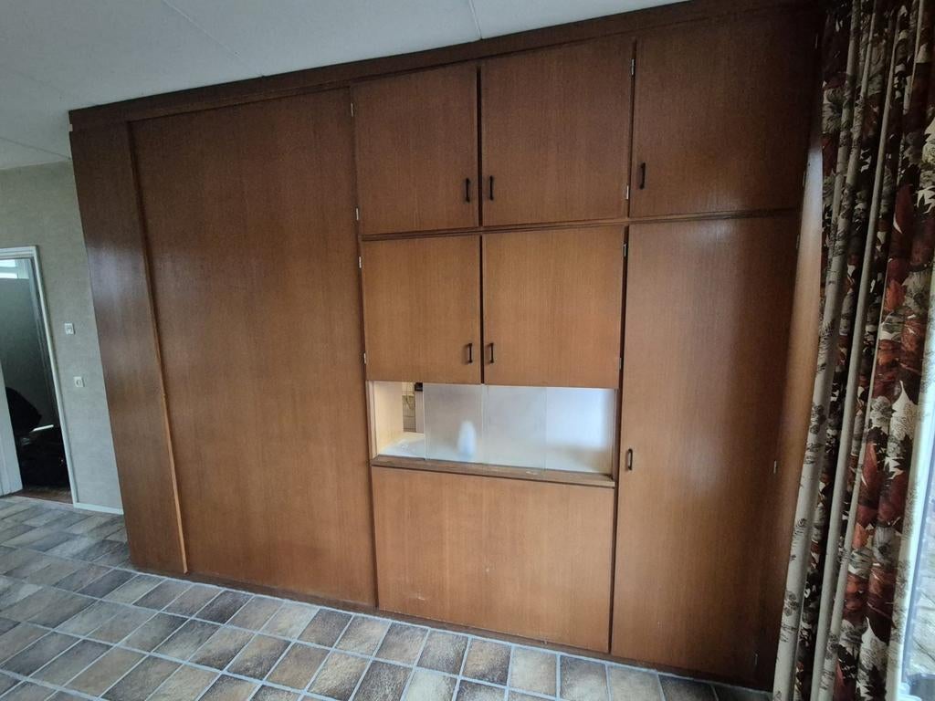 Houten retro kasten scheidingswand, Ophalen, Gebruikt