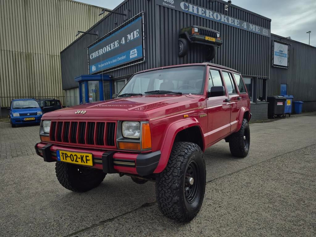 KNALRODE BOSKONING DEZE STOERE JEEP CHEROKEE 1988, Auto's, Automaat, 400 cc, 2500 kg, Leder