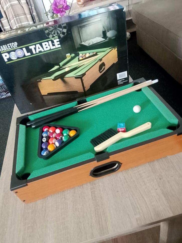 Mini Pooltafel Spel - Compact Tafelmodel Poolbiljart, Sport en Fitness, Biljarten en Poolen, Ophalen of Verzenden