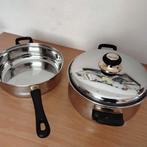 Pannenset Solingen - Twee Pannen met Deksel, Huis en Inrichting, Keuken | Potten en Pannen, Ophalen of Verzenden, Gebruikt, Rvs