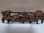 oude metalen batikstempel / textielstempel afm. 22 x 7 cm, Ophalen