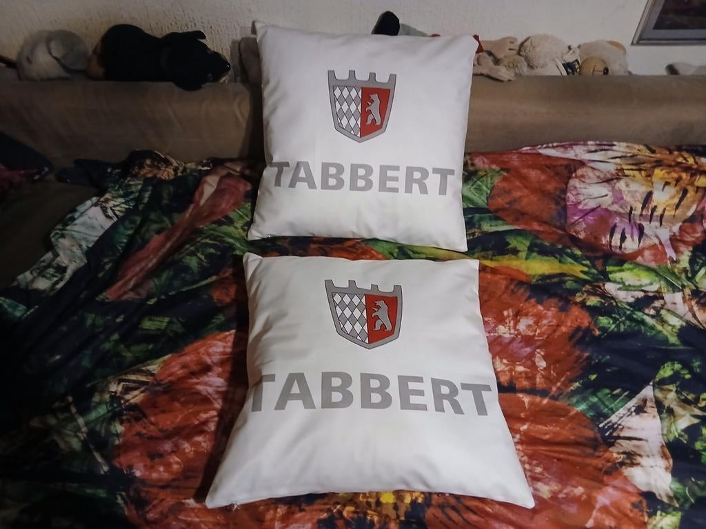 2x Tabbert Kussens - Decoratieve Kussens voor Caravan/Camper, Ophalen, Gebruikt