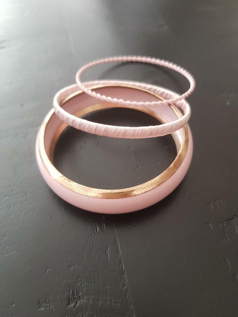 Set van 3 roze armbanden, Ophalen of Verzenden