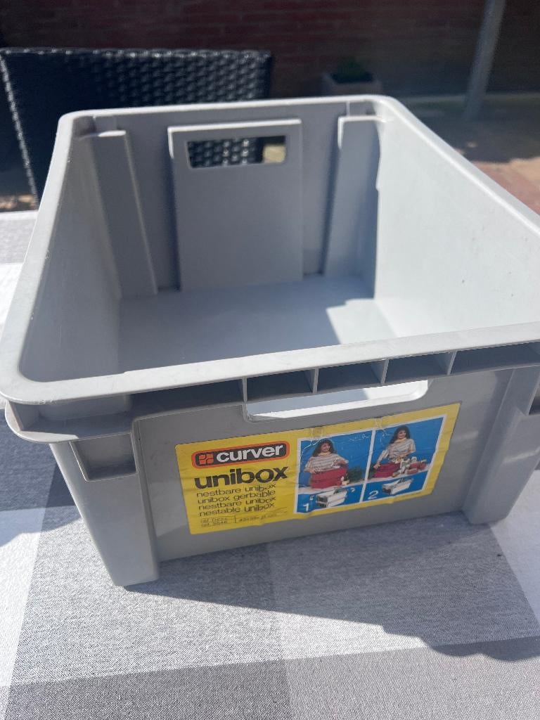 opbergkrat grijs Curver 43  x 35 x  21 stevig model Unibox, Minder dan 35 cm, Minder dan 50 cm, Ophalen of Verzenden, Zo goed als nieuw
