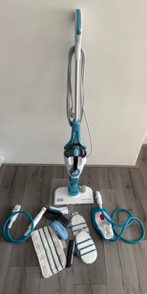 Black+Decker Steam-Mop met accessoires, Ophalen of Verzenden, Zo goed als nieuw
