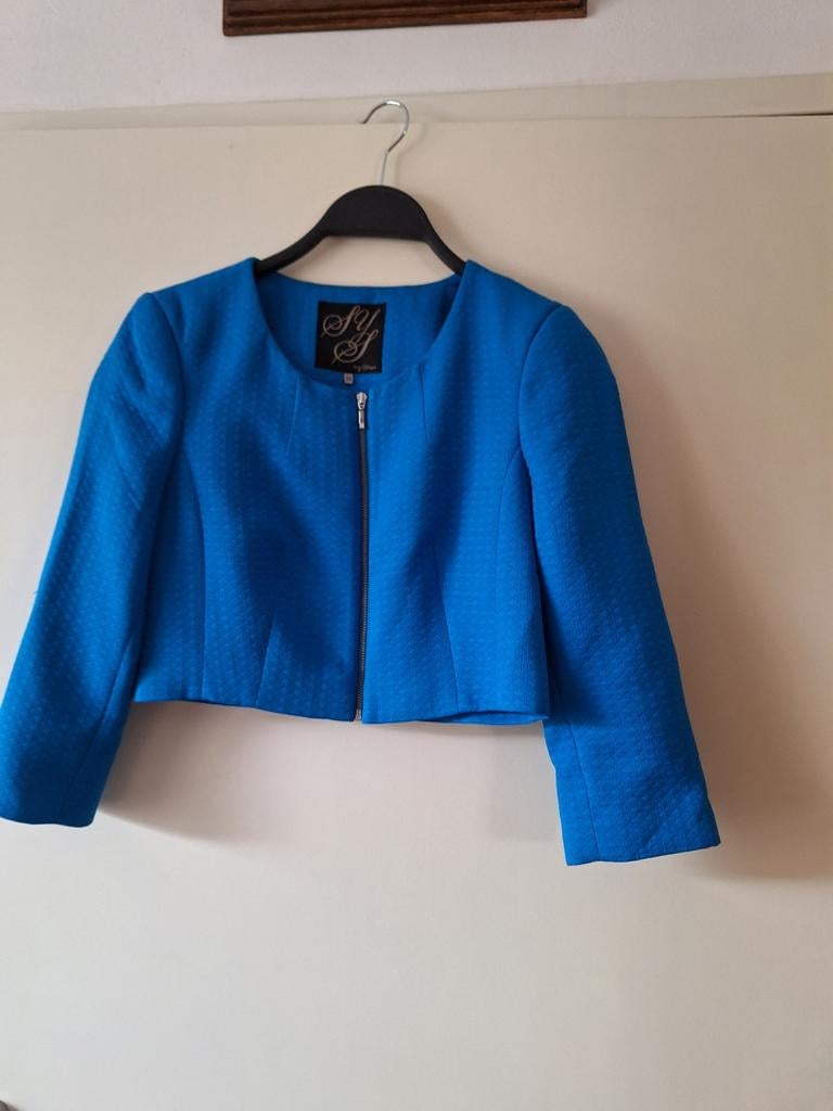 Dames kort jasje Steps maat 34 blauw, Kleding | Dames, Ophalen of Verzenden, Zo goed als nieuw, Maat 34 (XS) of kleiner, Blauw
