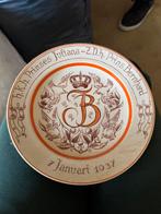 Petrus Begout tegel rond bord Prinses Juliana Prins Bernard, Ophalen, Gebruikt, Servies