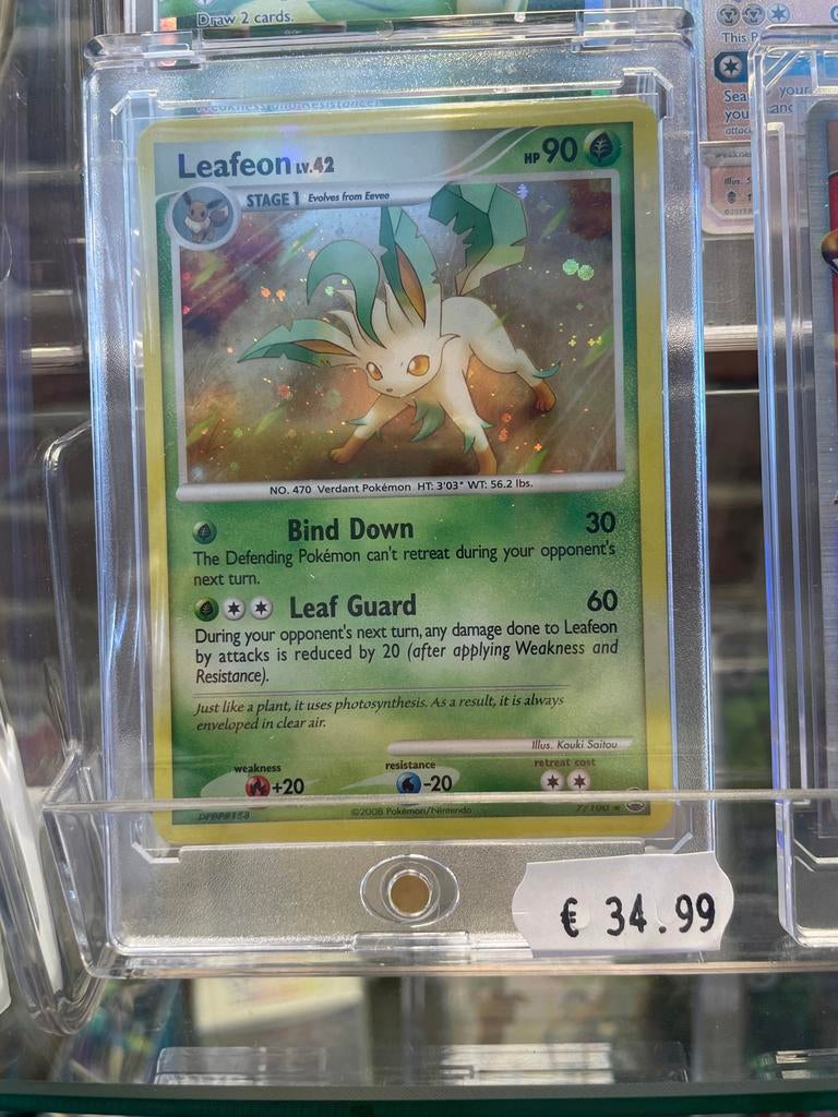 Leafeon LV.42 DPBP#155 Holo - Vintage NM Pokémon Kaart, Ophalen of Verzenden, Zo goed als nieuw, Losse kaart, Foil