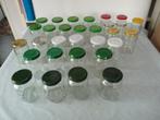 30 glazen potten met schroefdeksel jam inmaak, Ophalen of Verzenden, Zo goed als nieuw, Glas, Pot, Bus of Blik