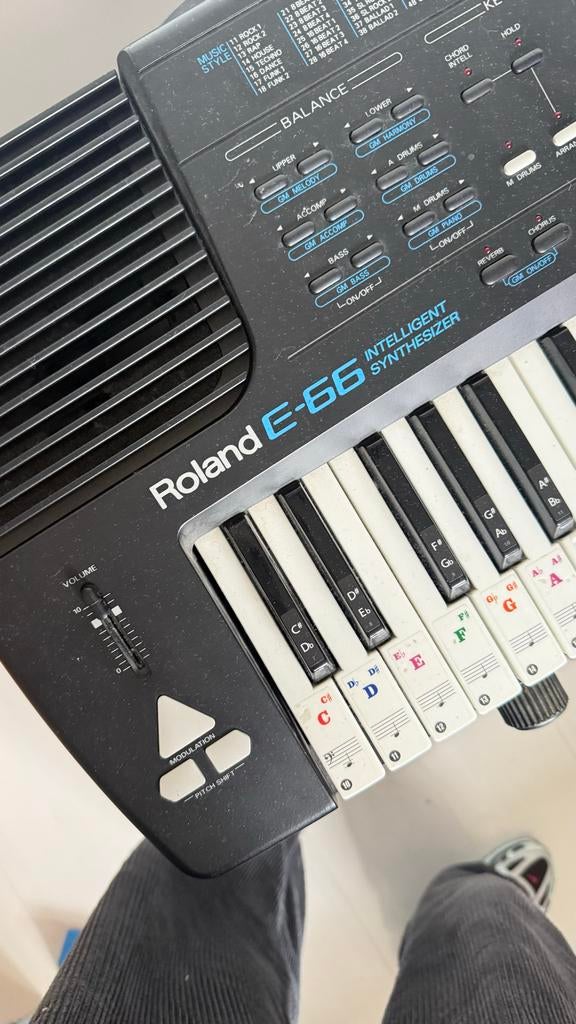 Roland E-66 Intelligent Synthesizer met accessoires, Ophalen, Roland, Met standaard, 61 toetsen