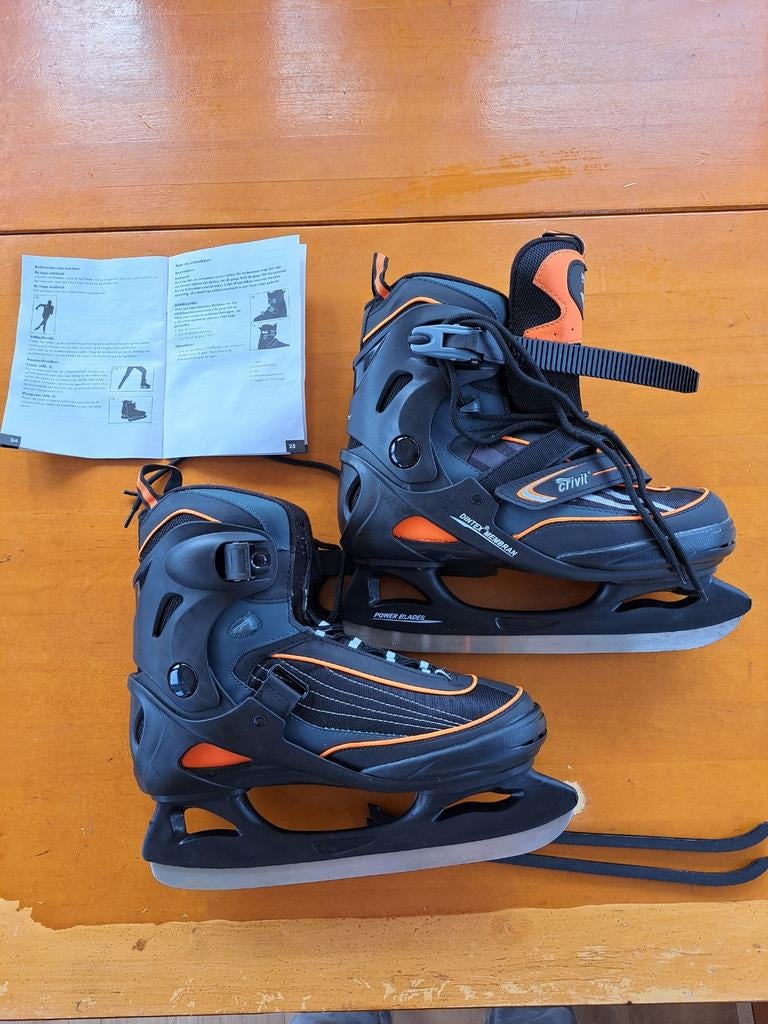 Nieuwe ijshockey schaatsen maat 42 Crivit zwart met oranje, Overige merken, Nieuw, Ophalen of Verzenden, IJshockeyschaatsen