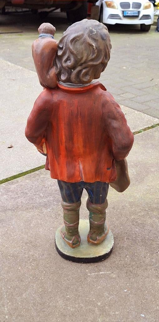 Vintage gispen beeld zigeuner-, kermis-, draaiorgel jongen., Antiek en Kunst, Ophalen