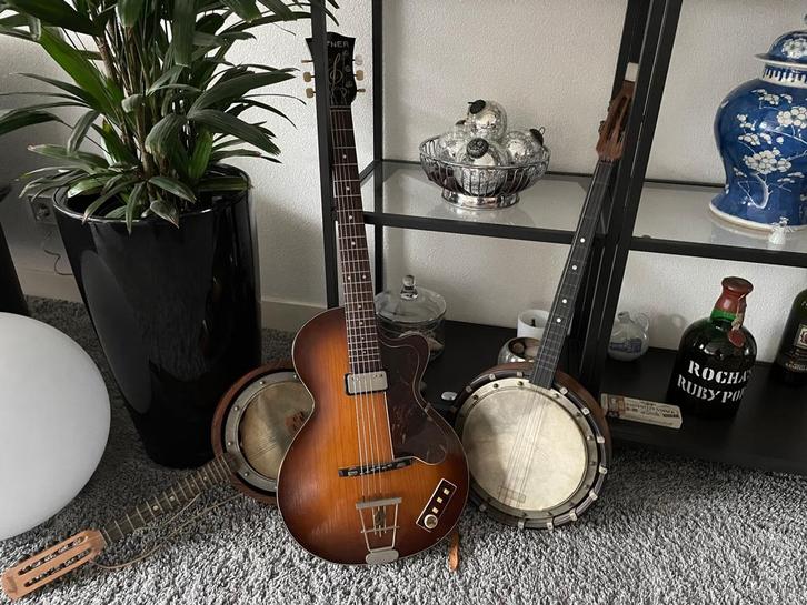 Hofner Club 40 Vintage gitaar, Muziek en Instrumenten, Snaarinstrumenten | Gitaren | Elektrisch, Gebruikt, Semi-solid body, Overige merken
