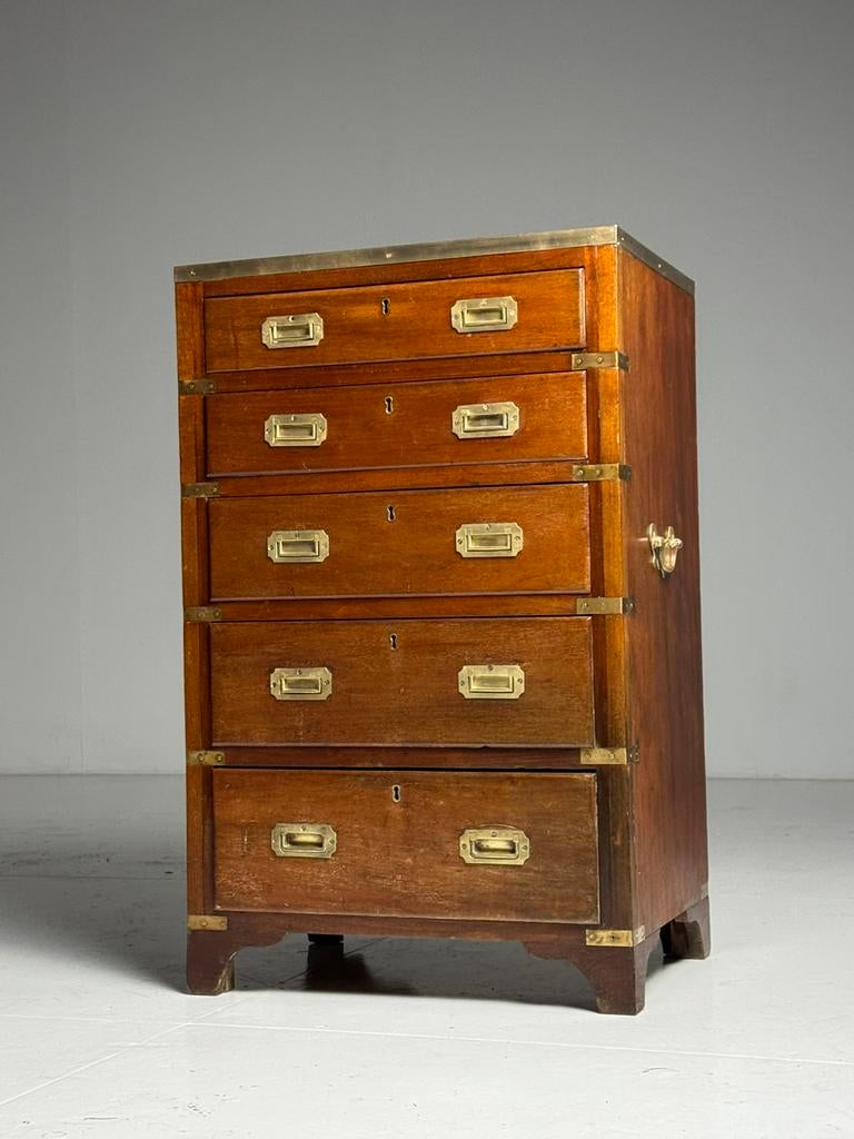 Campaign ladekast mahonie 19e eeuw