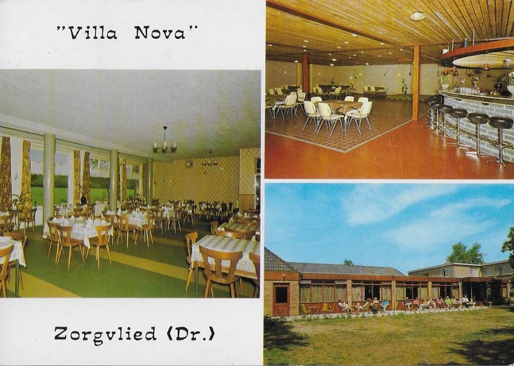 Zorgvlied pension villa nova gelopen ansichtkaart ( a439 ), Ophalen of Verzenden, Voor 1920, Gelopen