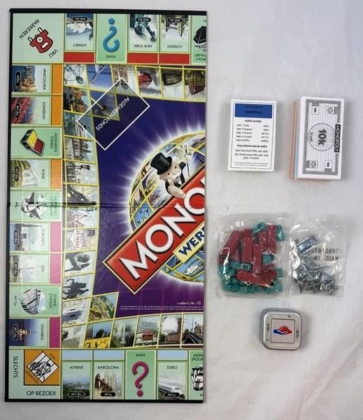 Hasbro Monopoly Wereldeditie Bordspel compleet spel 2008, Coolsingel 104, 3011 AG Rotterdam, Netherlands, Verzenden, Een of twee spelers