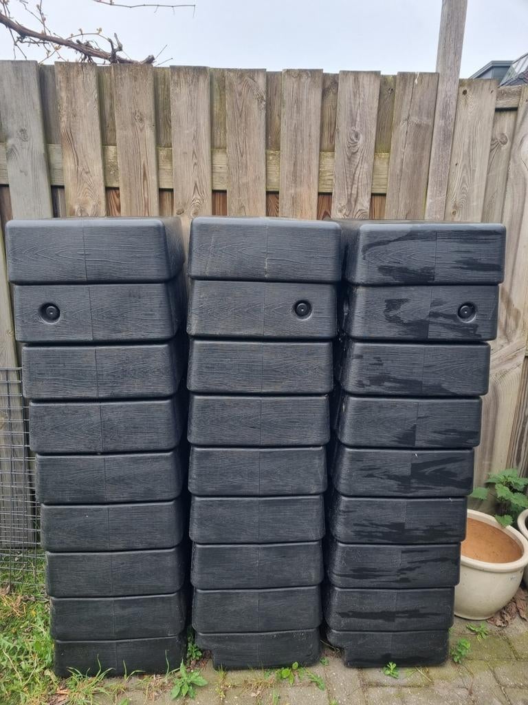 Regentonnen muurtank 3 stuks, Tuin en Terras, Regentonnen, 150 liter of meer, Ophalen