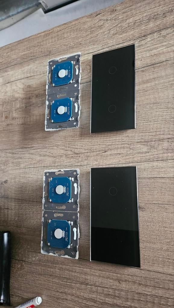 Zwarte Livolo dubbele puls touch schakelaars (3 stuks), Ophalen of Verzenden, Schakelaar