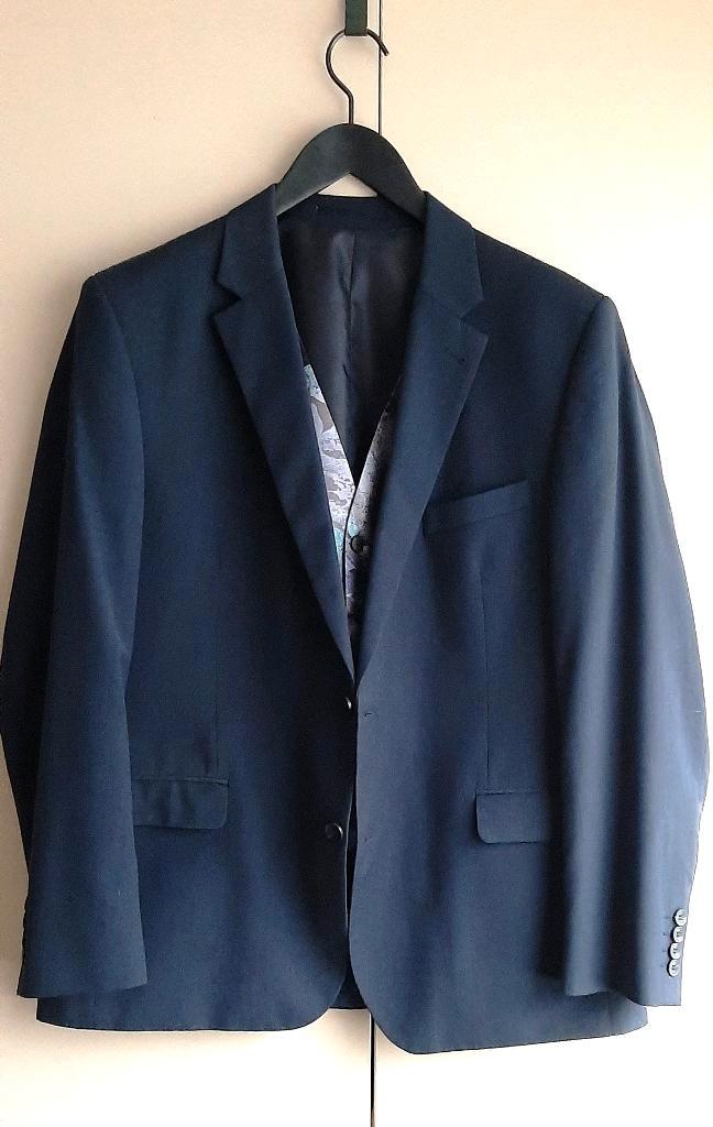 CANDA, donkerblauw colbert met gilet, mt 54, Kleding | Heren, Kostuums en Colberts, Zo goed als nieuw, Maat 52/54 (L), Blauw, Ophalen of Verzenden