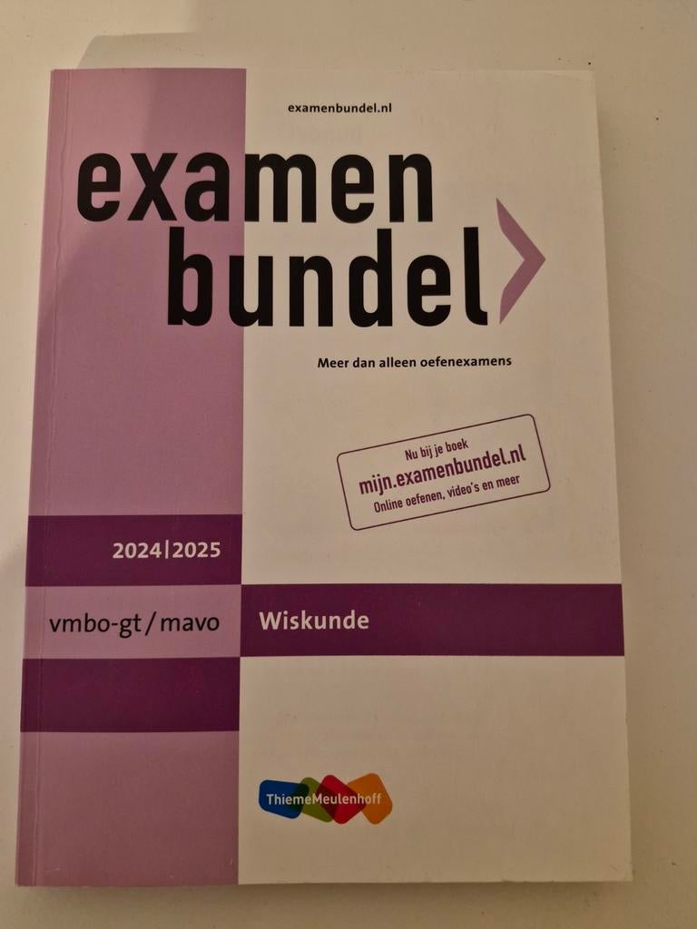 Examenbundel vmbo wiskunde, Boeken, VMBO, Wiskunde A, ThiemeMeulenhoff, Ophalen of Verzenden