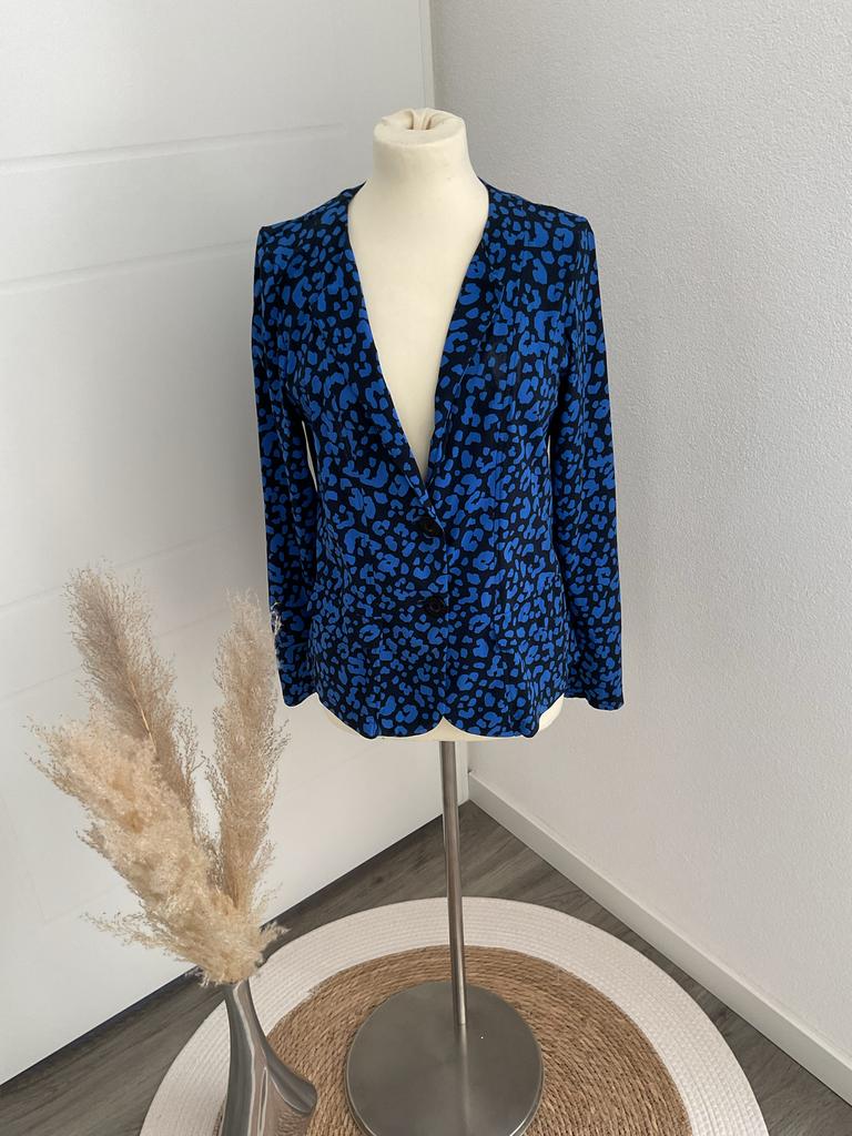 Studio Anneloes Jasje met Blauw Panterprint, Kleding | Dames, Blauw, Ophalen of Verzenden, Jasje, Maat 36 (S)
