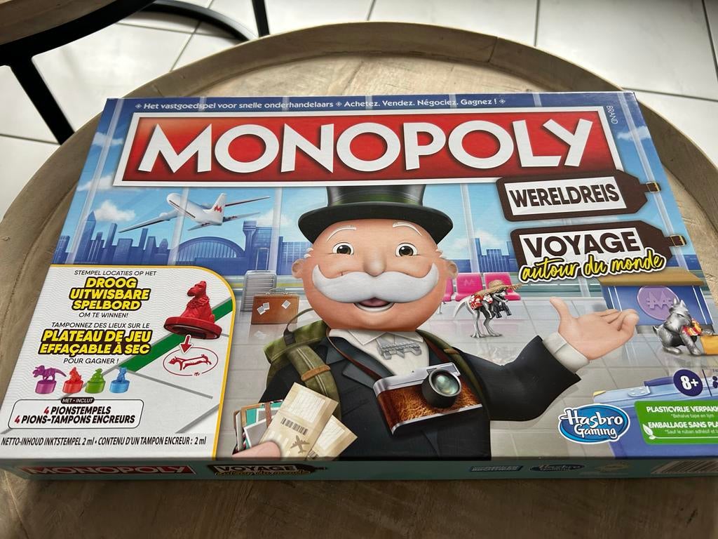 Monopoly Wereldreis - Nieuwstaat, Ophalen of Verzenden, Nieuw, Reisspel