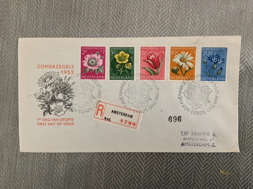 Nvph e9 stempel geadresserd., Postzegels en Munten, Postzegels | Eerstedagenveloppen, Ophalen of Verzenden, Nederland