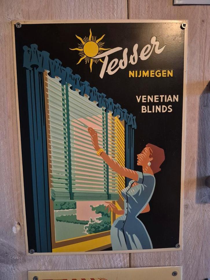 2 Reclameborden Tesser Nijmegen, Verzamelen, Merken en Reclamevoorwerpen, Gebruikt, Reclamebord, Ophalen of Verzenden