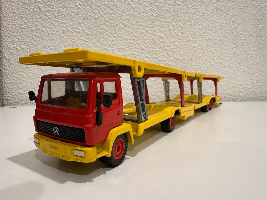 Siku 3419 auto transporter rood/geel, Ophalen of Verzenden, Zo goed als nieuw, Bus of Vrachtwagen