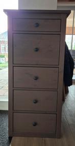 Mooie bruine houten ladenkast met 5 laden, Huis en Inrichting, Kasten | Ladekasten, Ophalen, 5 laden of meer, 100 tot 150 cm, 50 tot 100 cm