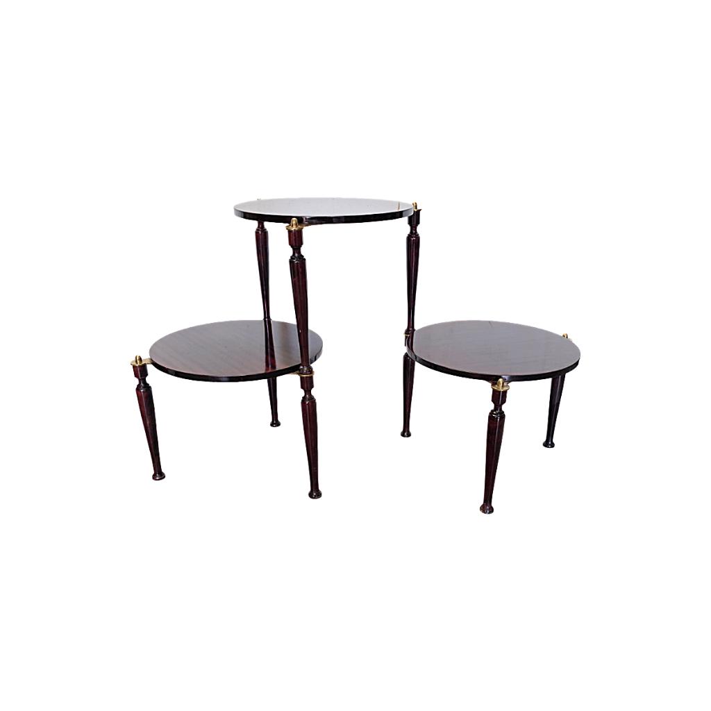 Mid-century Italiaans modulaire bijzettafels, jaren 50, Antiek en Kunst, Antiek | Meubels | Tafels, Ophalen of Verzenden