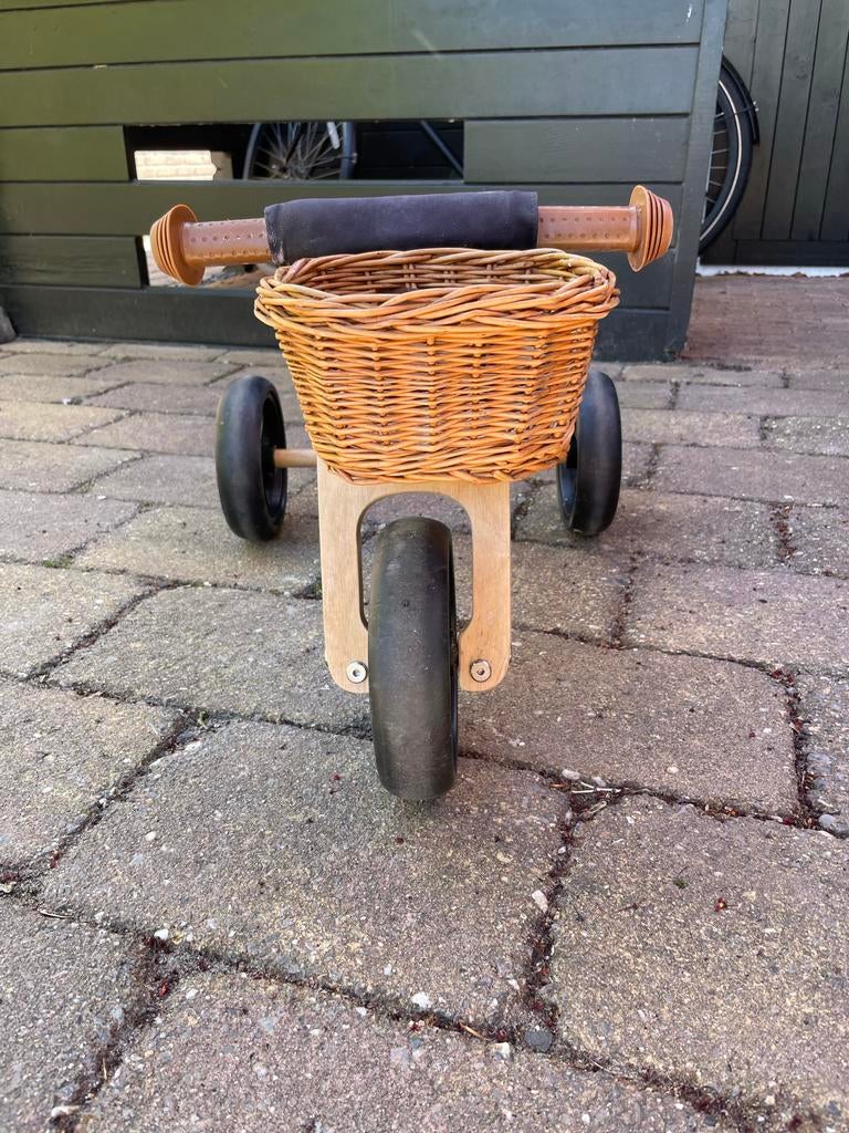 Bandita by Angels houten loopfiets met mandje, Ophalen, Gebruikt, Loopfiets