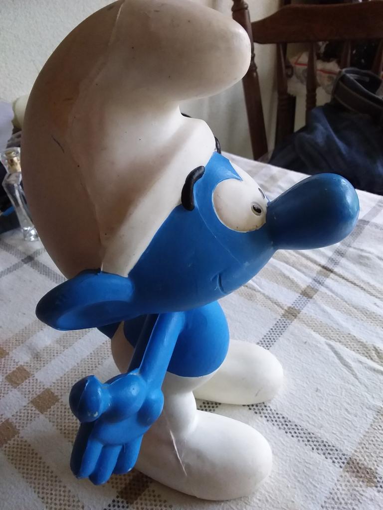 Vintage smurf jaren 1970 hoog 30 cm art deco retro zeldzaam, Verzamelen, Smurfen, Ophalen of Verzenden, Zo goed als nieuw