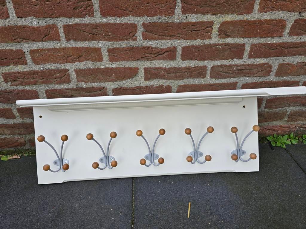 Witte kapstok, Ophalen, Hout, Wandkapstok, Minder dan 100 cm