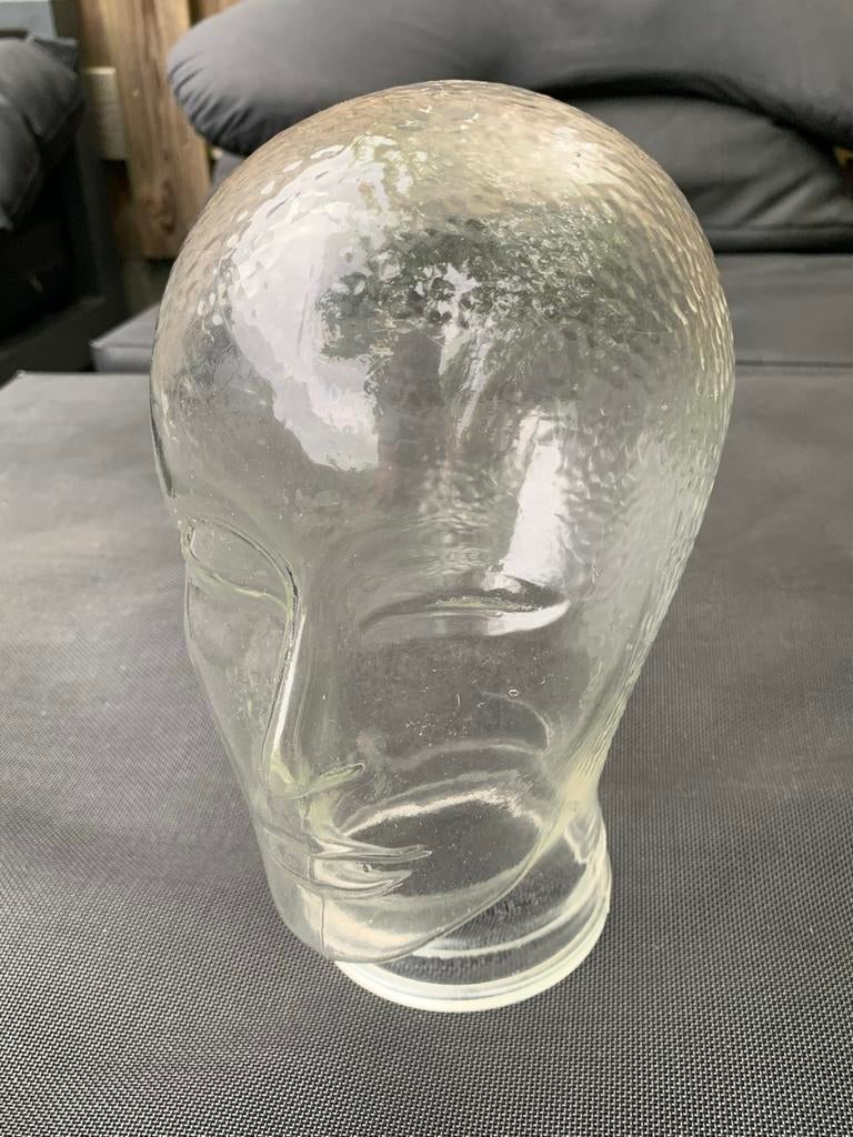 Glazen Hoofd Mannequin - Decoratief & Praktisch, Ophalen of Verzenden, Zo goed als nieuw, Glas, Modern
