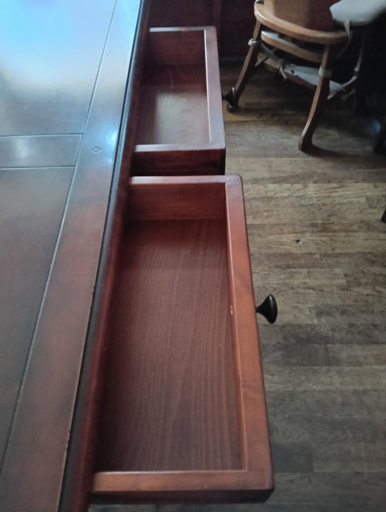 Kersenhouten Eetkamertafel met Lades, Huis en Inrichting, Tafels | Eettafels, Gebruikt, Vijf personen of meer, Klassiek, Tijdloos