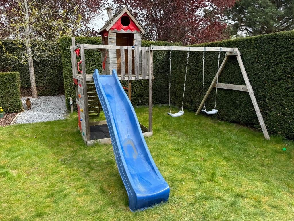 Wickey smart lodge 150 speelhuisje, Ophalen, Gebruikt, Schommel, Aanbouwonderdeel