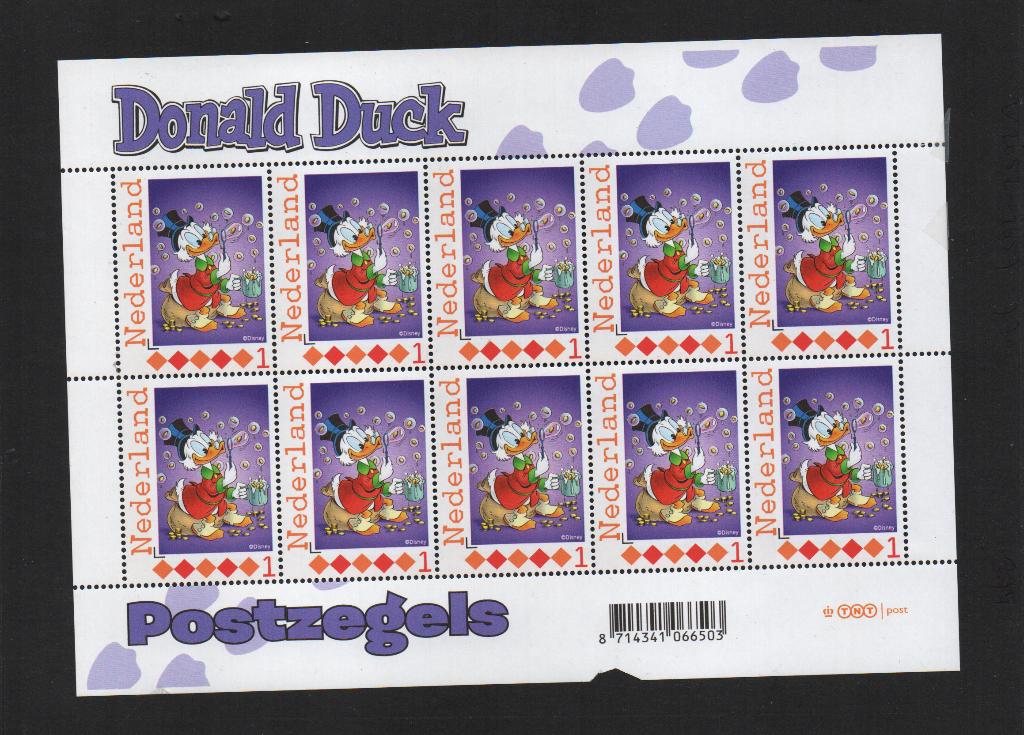 Persoonlijke Postzegel Dagobert Duck Postfris, Ophalen of Verzenden, Na 1940, Postfris