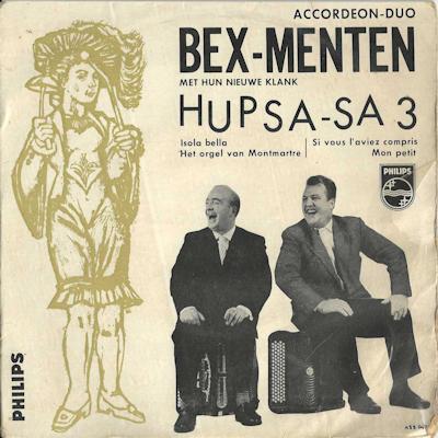 DUO BEX - MENTEN 1961 HUPSA-SA No.3 - E.P. TOPPER !!! B1869, Gebruikt, 7 inch, Ophalen of Verzenden, EP