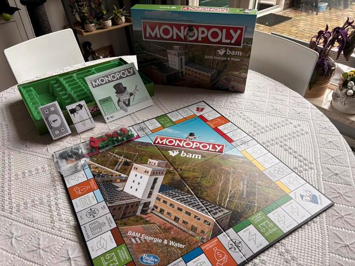 Monopoly BAM Energie & Water editie – complee, Hobby en Vrije tijd, Gezelschapsspellen | Overige, Nieuw, Ophalen of Verzenden