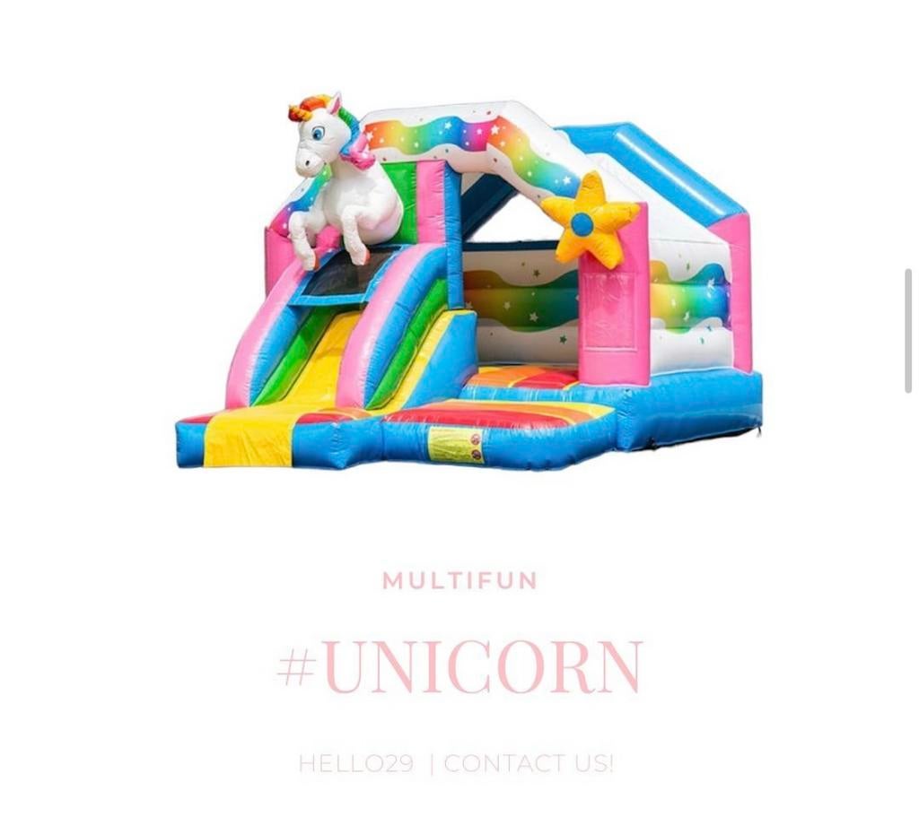 SPRINGKUSSEN MULTIFUN UNICORN TE HUUR/VERHUUR/HUREN!, Ophalen, Zo goed als nieuw, Overige