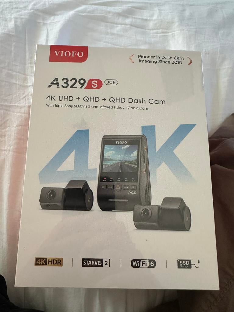 Viofo A329S 3-Channel 4K Dash Cam - Nieuw in doos, Auto diversen, Dashcams, Nieuw, Ophalen